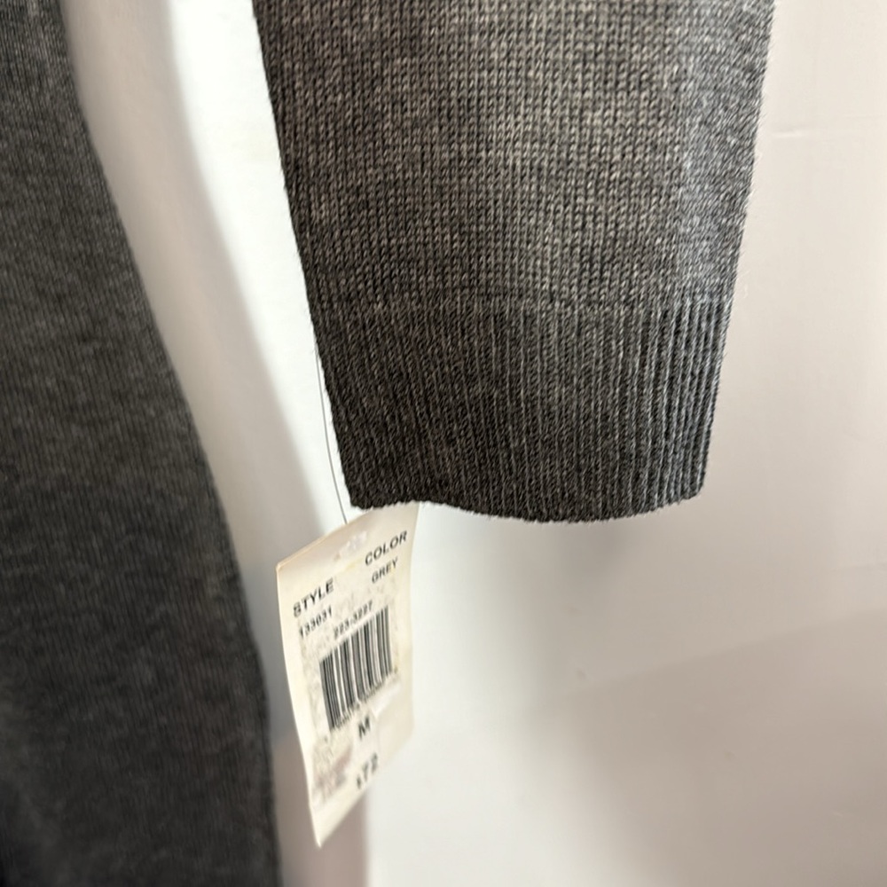 Ronni Nicole Sweater Dress, Faux Wrap Style, Buckle Detail, Gray, in Size M NWT - Picture 7 of 16